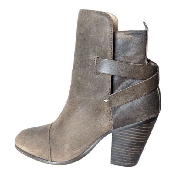 RAG & BONE Kinsey Distressed Suede Booties Size 36.5(6) - Picture 6 of 8